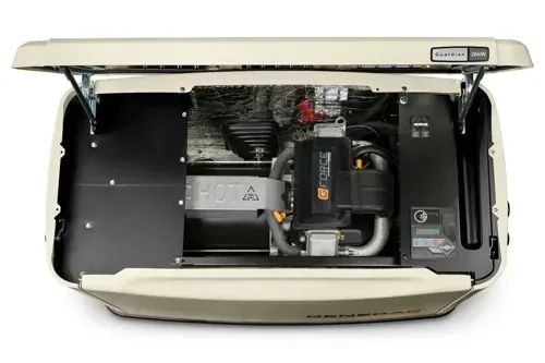 Generator opened up during a preventative maintenance visit